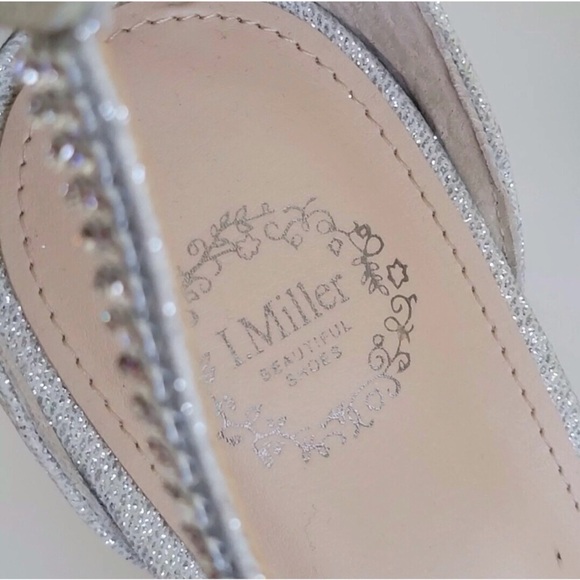 I. Miller Open Toe Rhinestone Ankle Pump - Picture 11 of 12